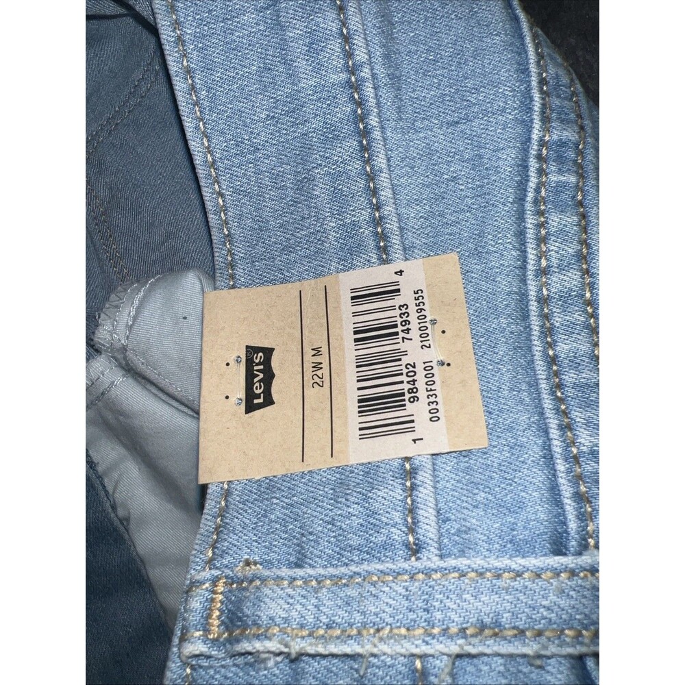 SIZE 22W Levi's 318 Shaping Wide Leg Jean Women Blue Stretch Denim - Picture 4 of 11